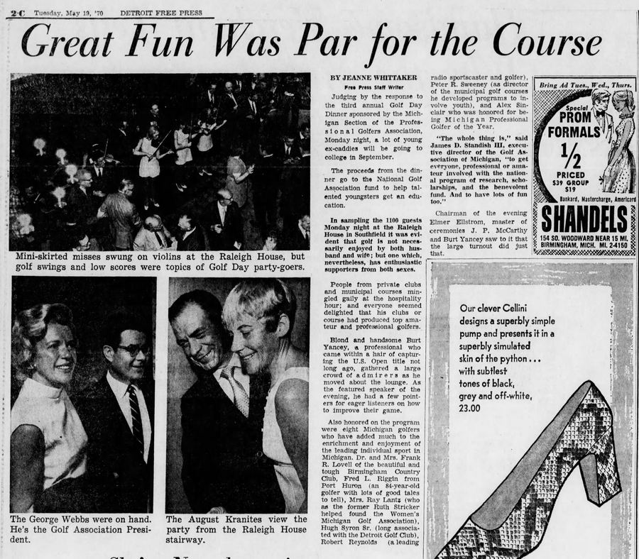 The Raleigh House - May 1970 Article On Banquet For Golfers (newer photo)